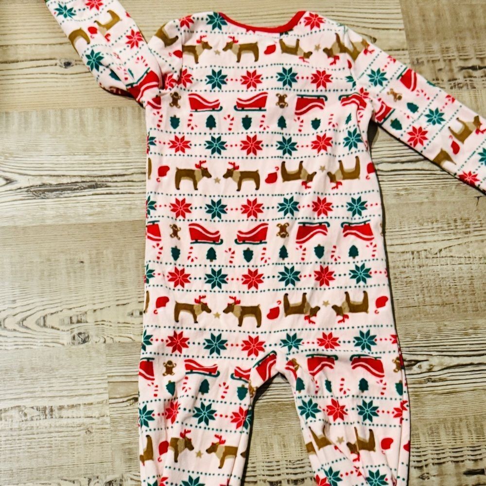 Baby Girl Carter's Fair Isle One-Piece Footed Pajamas, Infant Girl's, Pink 3T - Picture 5 of 7
